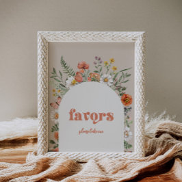 Wildblomma Party favors Sign Poster