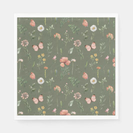 Wildblomma Party Papper Napkins Pappersservett