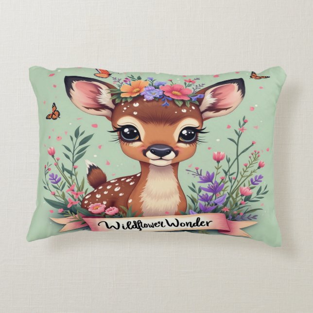 Wildblomma  prydnadskudde (Baksidan)