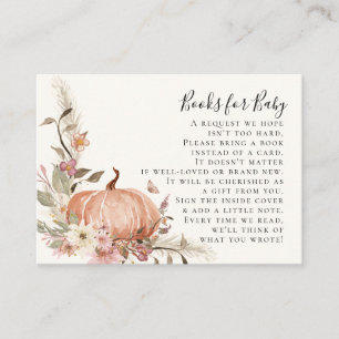 Wildblomma Pumpkin Blommigt Bokar Baby Shower Tilläggskort