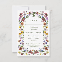 Wildblomma Ram Rustic Boho Bröllop OSA Kort