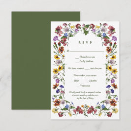 Wildblomma Ram Rustic Boho Bröllop OSA Kort