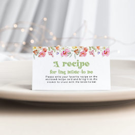 Wildblomma Recipe för bruden som ska Tilläggskort