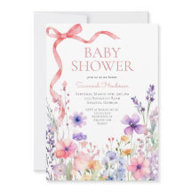 Wildblomma Rosa Ribbon Baby Shower