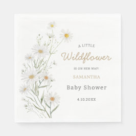 Wildblomma Rustic Boho Blommigt Girl Baby Shower Pappersservett