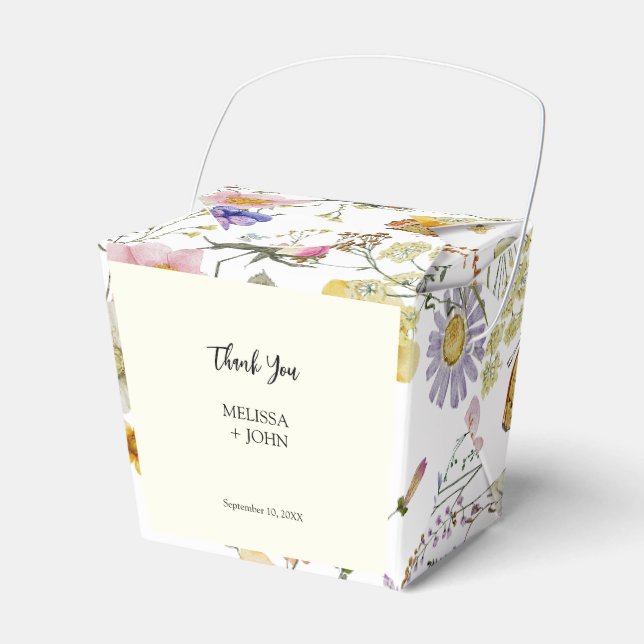 Wildblomma Rustic Boho Bröllop Presentaskar (Framsidan Sidan)