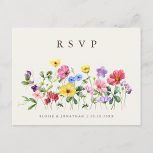 Wildblomma Rustic Chic Blommigt Boho Land OSA Vykort