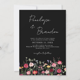 Wildblomma Rustic Land Blommigt Garden Wedding Inbjudningar