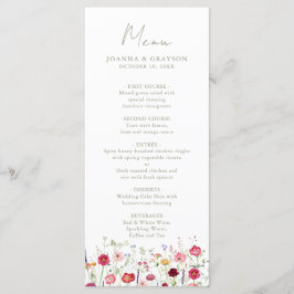 Wildblomma Rustic Land Blommigt Garden Wedding Meny