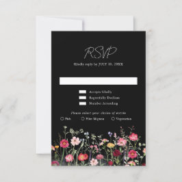 Wildblomma Rustic Land Blommigt Garden Wedding OSA Kort