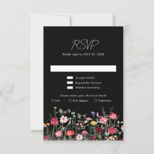 Wildblomma Rustic Land Blommigt Garden Wedding OSA Kort