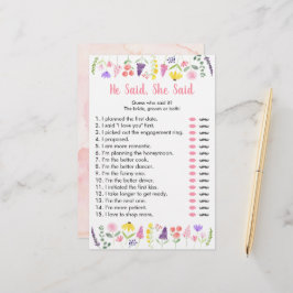 Wildblomma sa att hon sa Möhippa Game