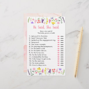 Wildblomma sa att hon sa Möhippa Game