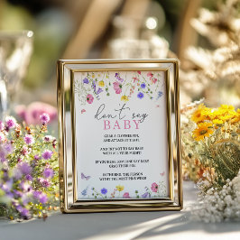 Wildblomma Säg inte Baby-spel Poster