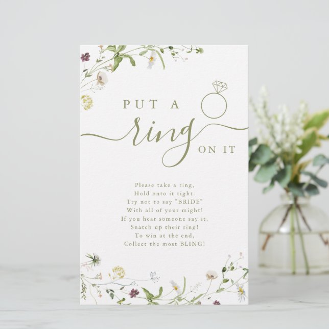 Wildblomma satte ring på möhippan (Stående Fram)