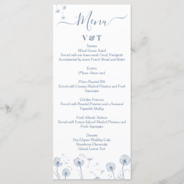 Wildblomma Simple Minimalist Bröllop Meny