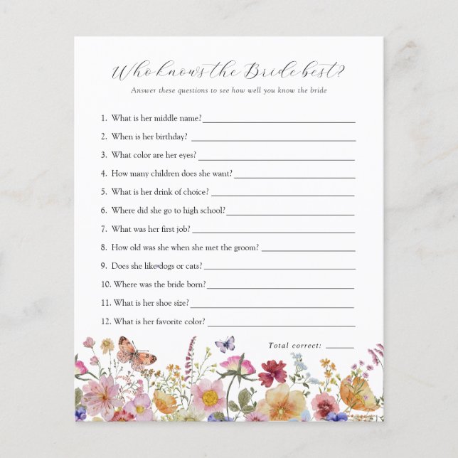 Wildblomma som känner till bästa Möhippa-spel (Framsida)