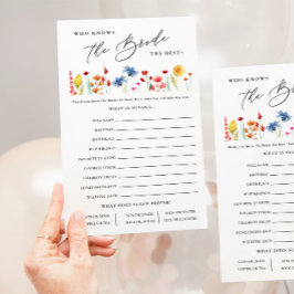 Wildblomma som känner till det Pappra spelkortet B Flygblad