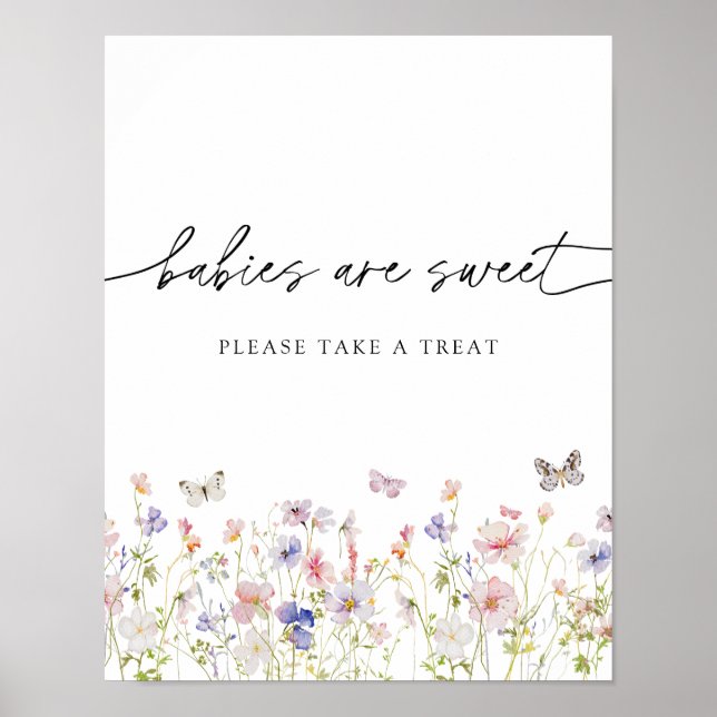 Wildblomma Spädbarn är söt. Ta ett prov Poster (Framsidan)