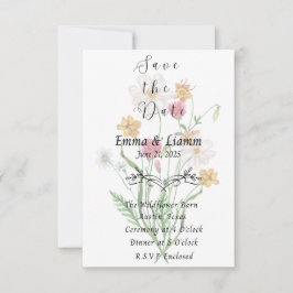 Wildblomma Spara datumkortet Inbjudningar