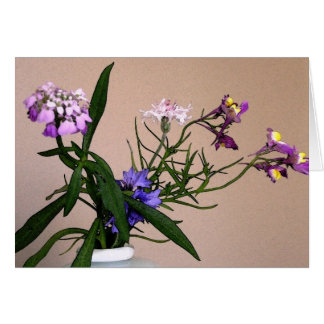 Wildblomma still Life Hälsningskort