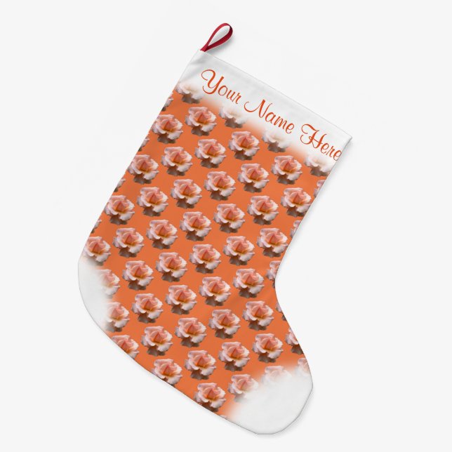 Wildblomma Stocking Personalize jul Stocking Stor Julstrumpa (Framsidan (Hängande))