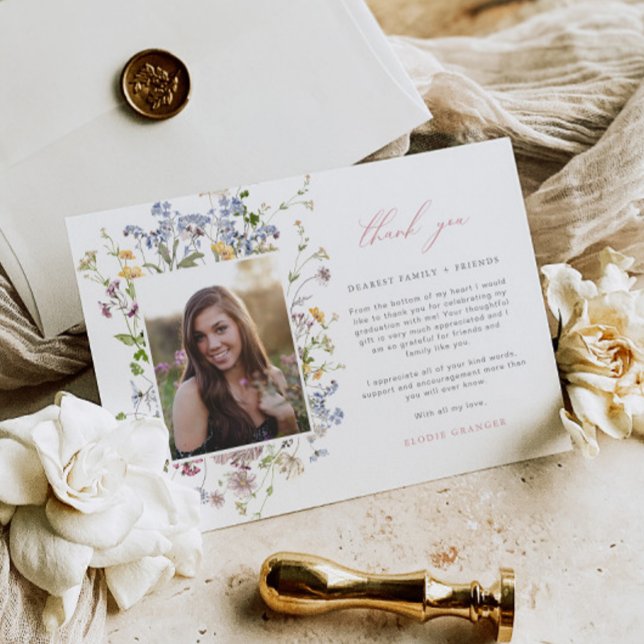 Wildblomma Studenten Tack tack för att du kort 3 F (Skapare uppladdad)