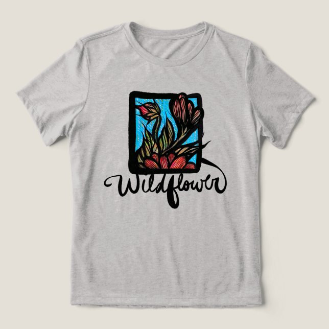 Wildblomma T Shirt (Design Framsida)
