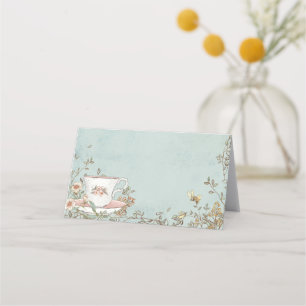 Wildblomma Tea Party Birthday Placeringskort