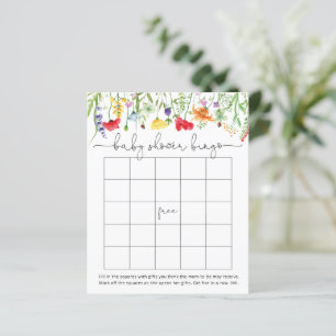 Wildblomma Vår Baby Shower Baby Bingo Game