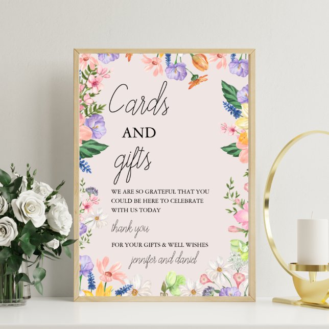 Wildblomma Vår Babyduschkort och presentkort Fototryck (Skapare uppladdad)