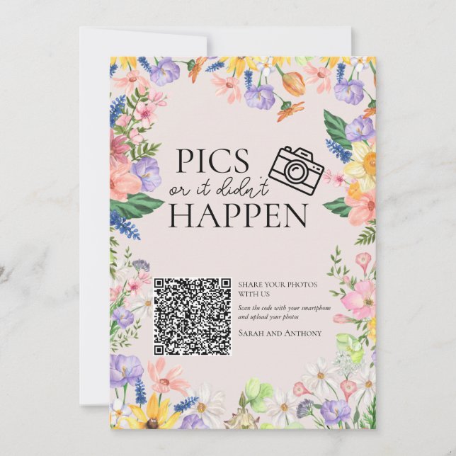 Wildblomma Vår Bilder eller så hände inte kortet Inbjudningar (Framsida)