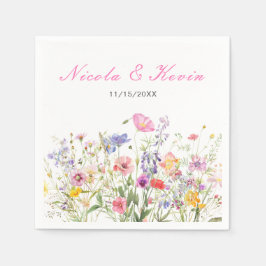 Wildblomma Vår Blommigt Pappersservett