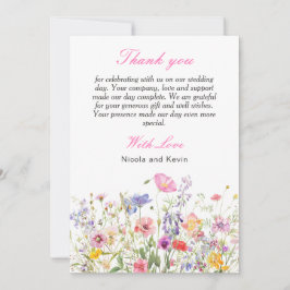 Wildblomma Vår Blommigt Tack Kort