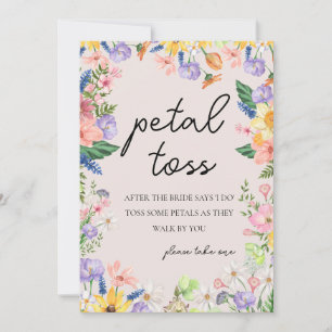 Wildblomma Vår bröllop Petal Toss-kort Inbjudningar