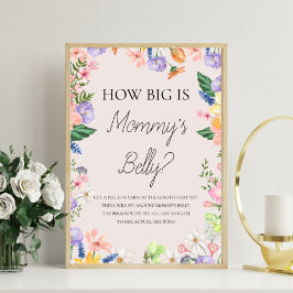 Wildblomma Vår hur stor Mamma Belly Game är Fototryck