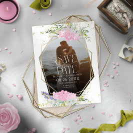 Wildblomma Vår Photo Bröllop spara datum Vykort