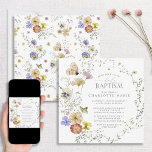 Wildblomma Vår Sommar Blommigt Watercolor Baptism Inbjudningar<br><div class="desc">Ge liv åt vår och sommar firande med den här inbjudan till Wildblomma Vår Sommar Blommigt Baptism! Den här inbjudan innehåller vackra, mjuka blommor i en rad fängslande färg. Den ömtåliga skönheten avspeglar det vackra oskuld i ett nytt liv som håller på att uppstå och kommer säkerligen att lämna eviga...</div>