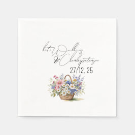 Wildblomma Vår sommarblomma Pappersservett