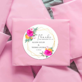 Wildblomma Vår Tack Classic Round Sticker Runt Klistermärke