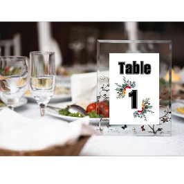 Wildblomma | Vattenfärg | Unik Bordsnummer