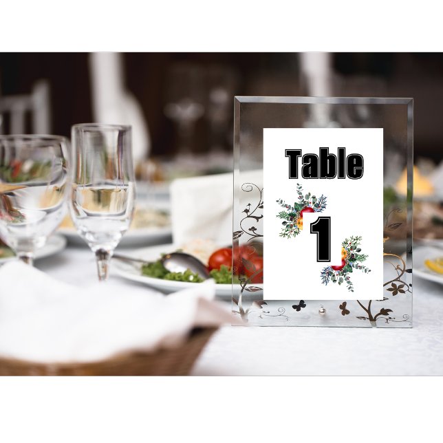 Wildblomma | Vattenfärg | Unik Bordsnummer (Skapare uppladdad)