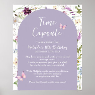 Wildblomma Vild ONE Butterfly Garden Time Capsule Poster