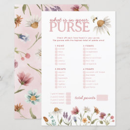 Wildblomma What's in Your Purse Baby Shower Game
