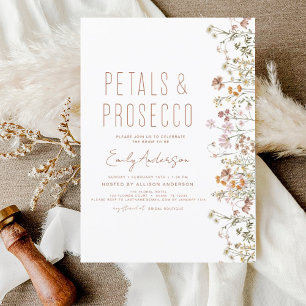 Wildblomman Petals & Prosecco Möhippa Garden Flygblad