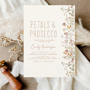 Wildblomman Petals & Prosecco Möhippa Garden Flygblad