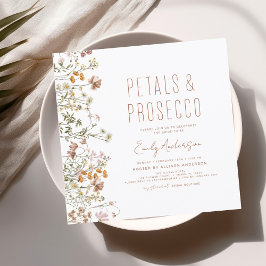 Wildblomman Petals & Prosecco Möhippa Garden Inbjudningar