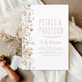 Wildblomman Petals & Prosecco Möhippa Garden Inbjudningar