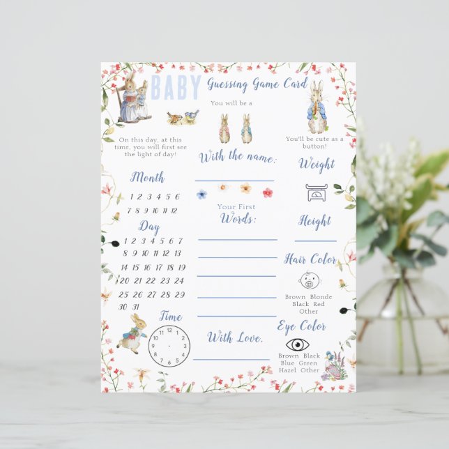 Wildblomman Peter, Rabbit Baby Shower-spelet (Stående Fram)