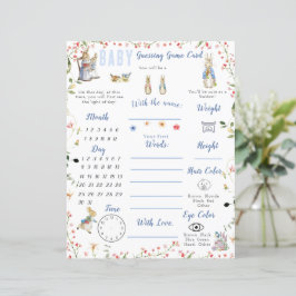 Wildblomman Peter, Rabbit Baby Shower-spelet